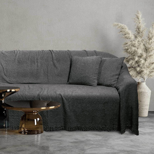 Das Home 0237 Ριχτάρι Τριθέσιου Καναπέ 180x300εκ. Γκρί Σκούρο 420618300237