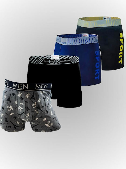 Uomo Herren Boxershorts Colorful 4Packung