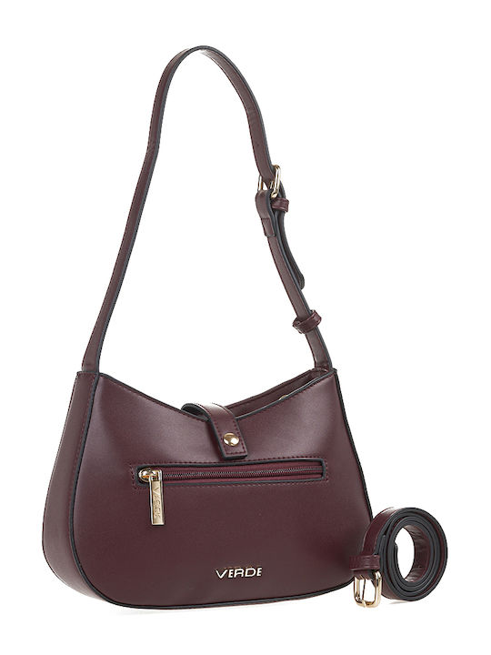 Verde Damen Tasche Schulter Burgundisch