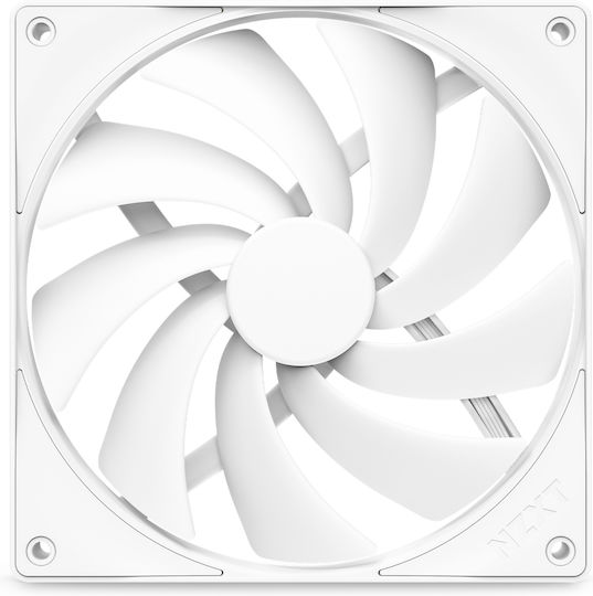 NZXT F140Q Ventilator Pentru Carcasă (1500rpm / 102,90cfm) Fără Iluminare LED și Conexiune 4-Pin PWM Alb