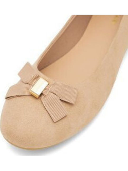 Damen Ballerinas in Beige Farbe