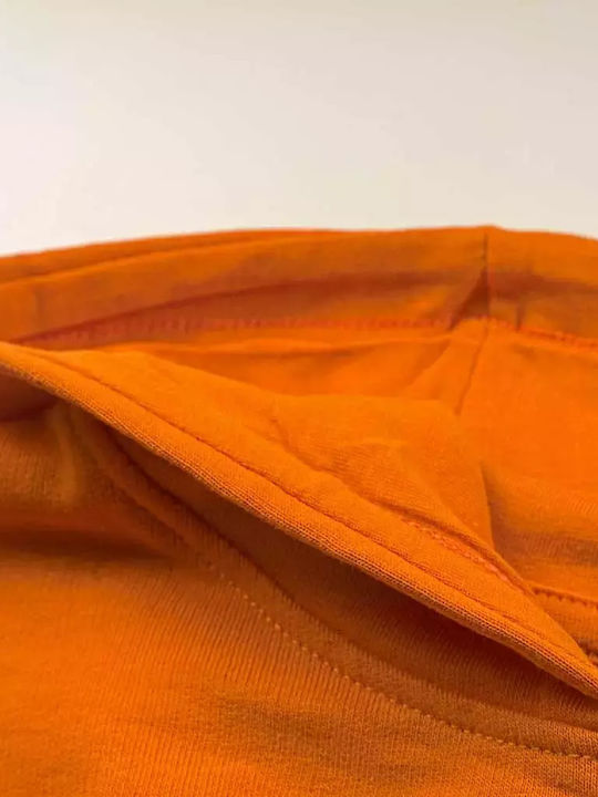 Kinder-Sweatshirt mit Kapuze und Taschen Orange