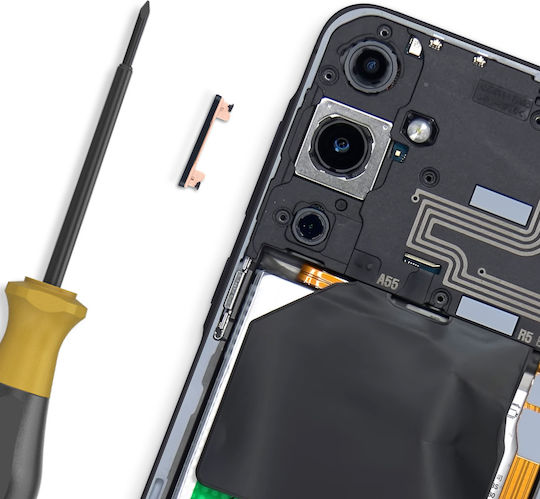 Samsung бутон за звука Samsung Galaxy A55 оригинален черен