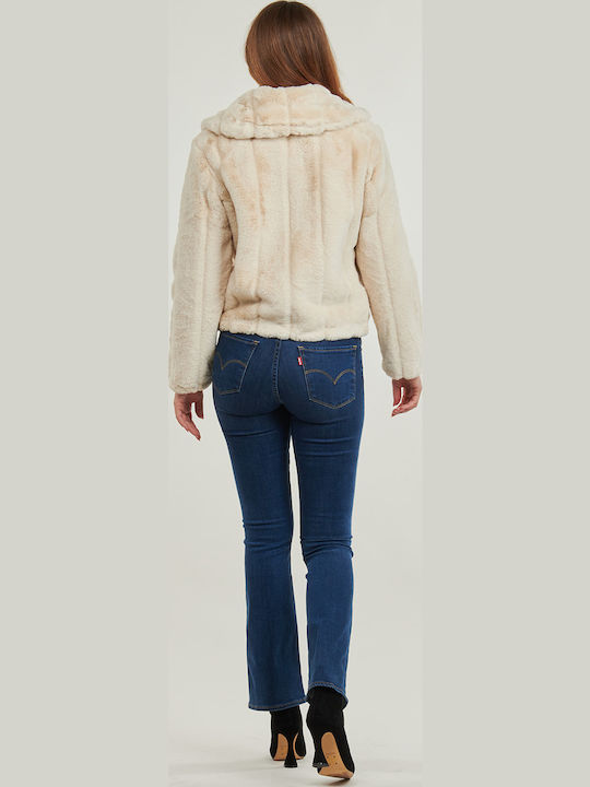 Sophy Women's Short Fur Beige