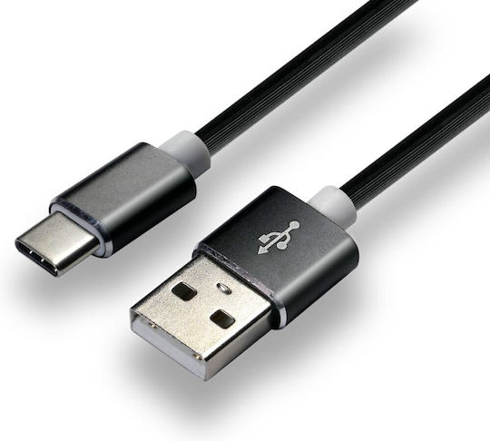 everActive CBS-1.5CB Braided USB 2.0 Cable USB-C male - USB-A Μαύρο 1.5m