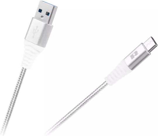 Rebel Regular USB 2.0 Cablu USB-C bărbătesc - USB-A Alb 0.5m (RB-6001-050-W)