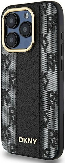 DKNY Back Cover Synthetic Leather / Leather / Plastic Durable Black (iPhone 15 Pro Max)