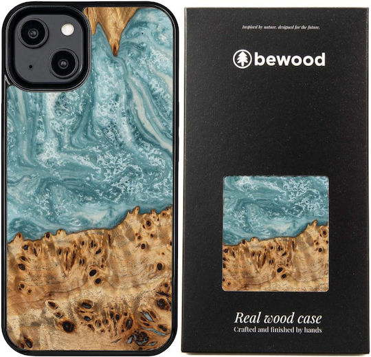 Bewood Wood And Resin Back Cover Σιλικόνης Μπλε (iPhone 15 Plus)