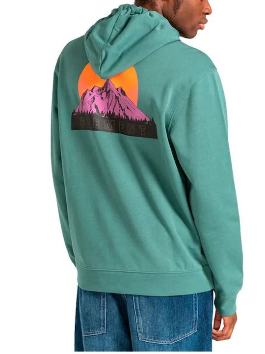 Element Herren Sweatshirt mit Kapuze und Taschen Green