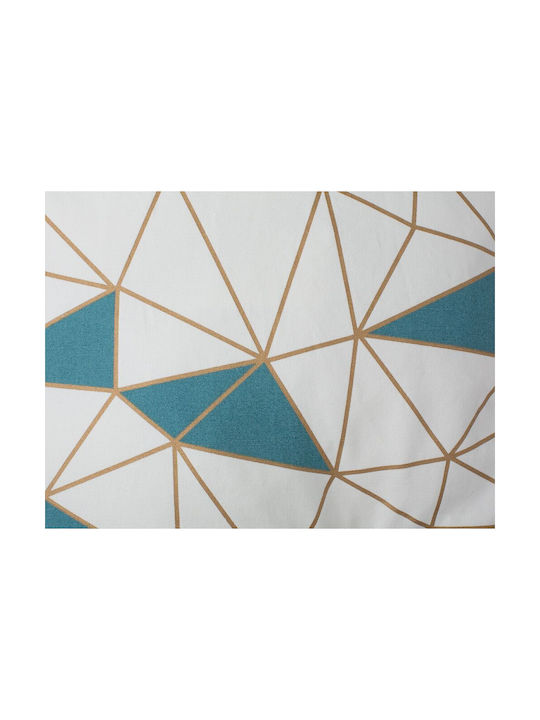 Beliani Μαξιλάρι Καναπέ από 100% Βαμβάκι Blue Clarkia 45x45εκ.
