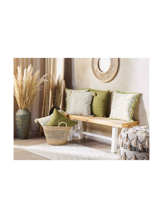 Beliani Perna De Canapea Din 100% Bumbac Verde 45x45cm