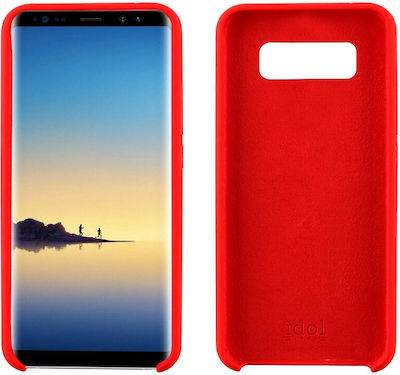 Idol 1991 Velvet TPU Silicone Back Cover Red (Galaxy Note 8)