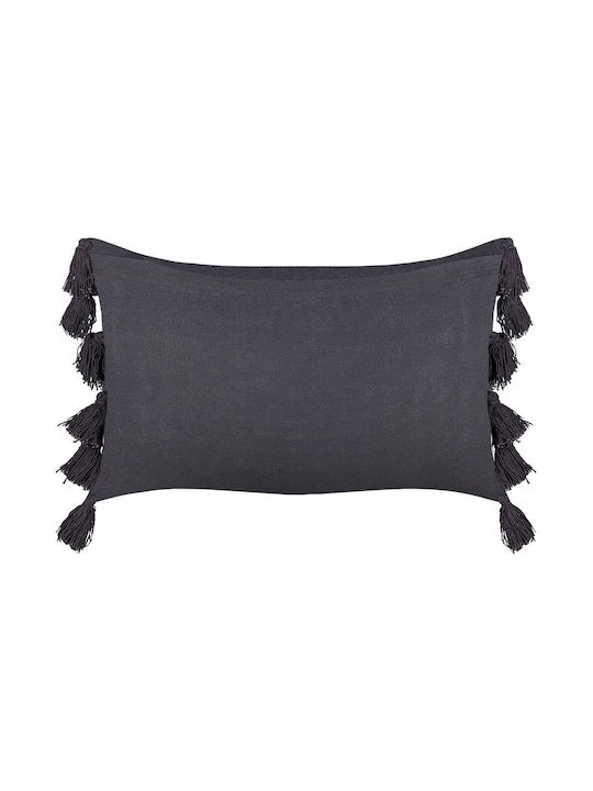 Beliani Μαξιλάρι Καναπέ από 100% Βαμβάκι Grey 35x55εκ.