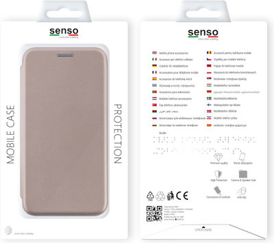 Senso Oval Stand Carte Piele artificială Aur (Huawei Mate 20 Pro) SEOVHUAM20PG