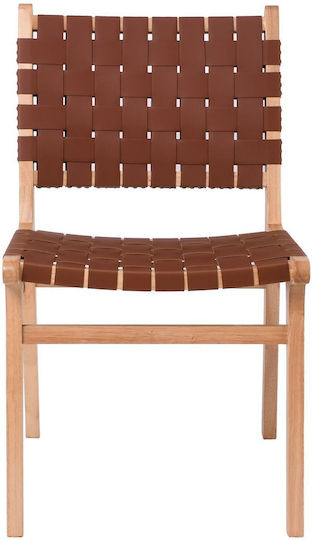 Dune Dining Room Artificial Leather Chair Coffee 50x59x85cm