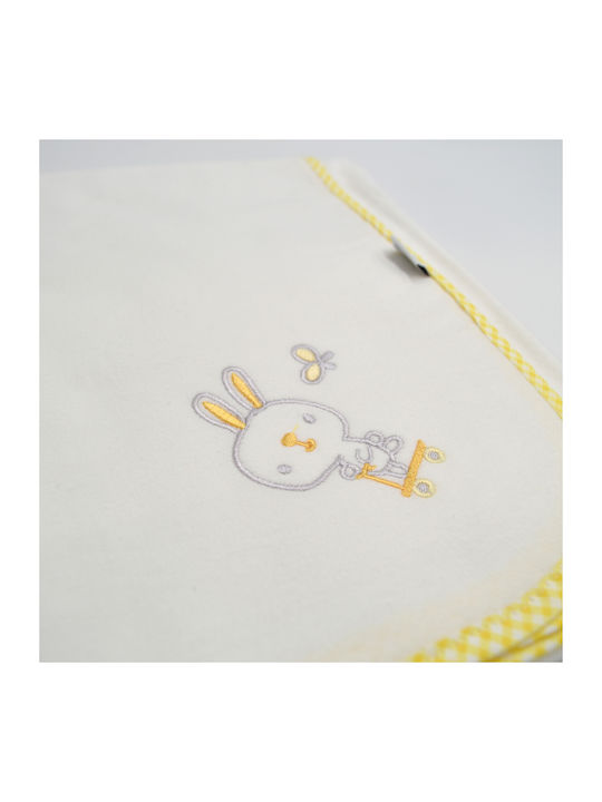 Bunny Bebe Flannel Swaddle Wrap Yellow