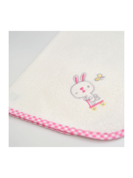 Bunny Bebe Burp Cloth Pink