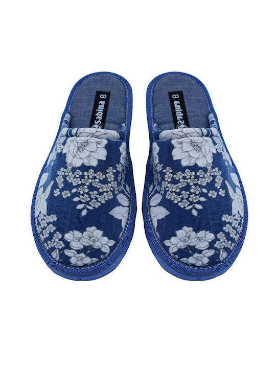 Sabina Winter Women's Slippers in Blue color