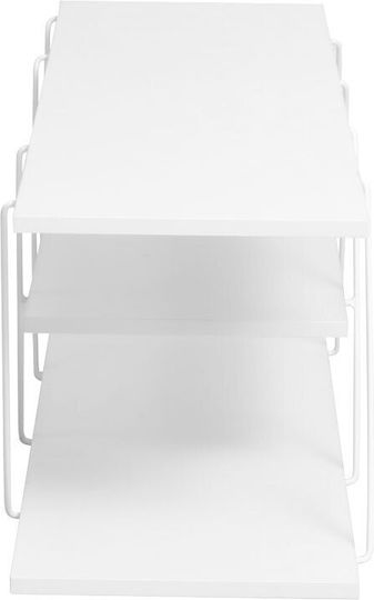 TV-Möbel Hölzernes Tars Grey / White L120xB30xH33cm