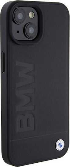 BMW Back Cover Δερμάτινο Μαύρο (iPhone 15 Plus)