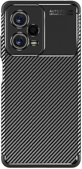 Techwave Carbon Fiber Back Cover Μεταλλικό Μαύρο (Redmi Note 12 5G / Poco X5 5G)