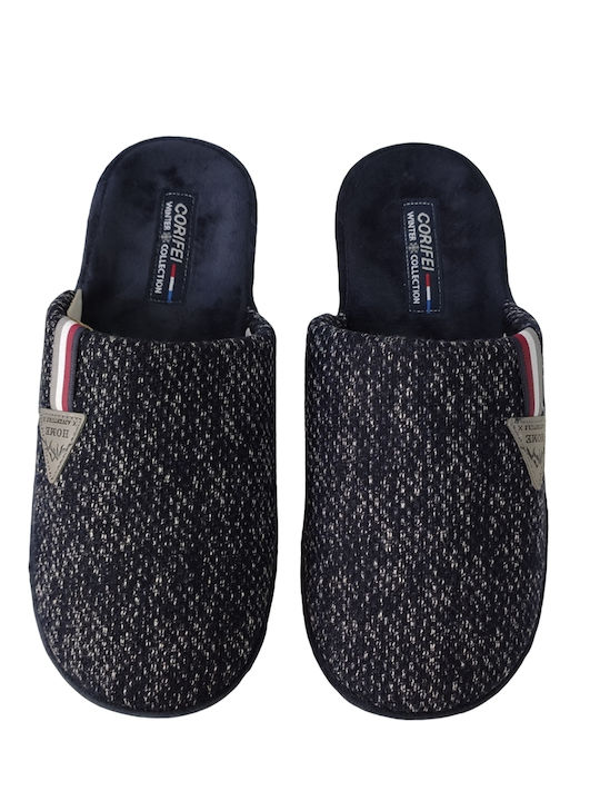 Papuci bărbați iarna Albastru 49.DS-32535