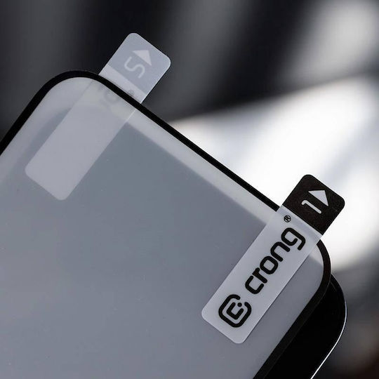 Crong 7D Nano Flexible 0.3mm Full Face Tempered Glass Μαύρο (iPhone 14 Pro Max)