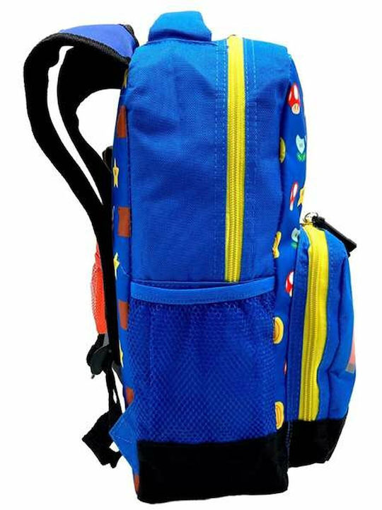 Super Mario Blue School Bag 35 X 24 X 12 Cm