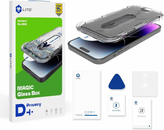 Lito Magic Glass Box D+ Tools Privacy Tempered Glass (iPhone 15)
