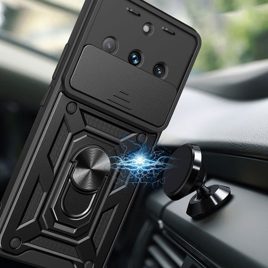 Techsuit Shield Back Cover Plastic / Silicon Negru (Realme 11)