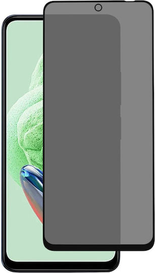 Glass Privacy Tempered Glass Μαύρο (Redmi Note 12 4G)