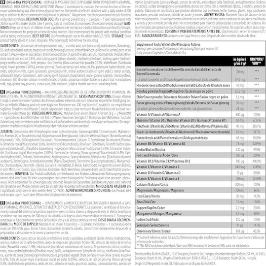 Biotech USA One-A-Day Multivitamină pentru Întărirea Sistemului Imunitar 1000mg Portocaliu 240gr