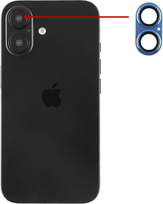 Volte-Tel Glass Cover Kameraschutz Gehärtetes Glas Blue für das iPhone 16 / 16 Plus