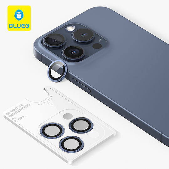 Blueo LENS GLASS Протектор за камера Метална рамка Blue за iPhone 12 Pro