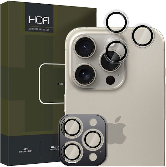 Hofi Camring Pro+ Kameraschutz Gehärtetes Glas Transparent für das iPhone 16 Pro, iPhone 16 Pro Max