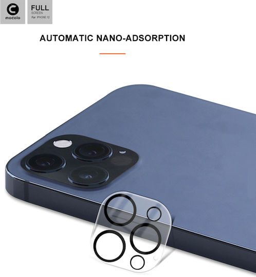 Mocolo Camera Lens Tempered Glass Προστασία Κάμερας Tempered Glass Μαύρο για το iPhone 12 Pro Max