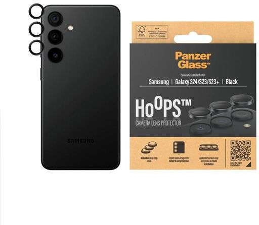 PanzerGlass Hoops Προστασία Κάμερας Tempered Glass Μαύρο για το Samsung S24 Plus