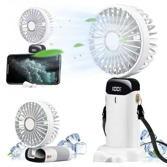 Ventilator De Mână USB Pliabil Alb