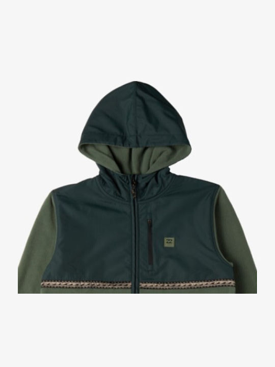 Παιδική Ζακέτα Φούτερ Fleece με Κουκούλα πράσινη Boundary Lite