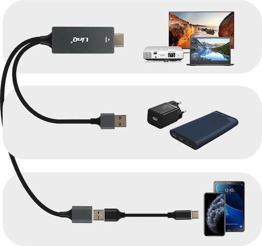 Hdmi Adapter + 1x Männlicher Usb-Anschluss 1x Weiblicher Usb-Port Linq