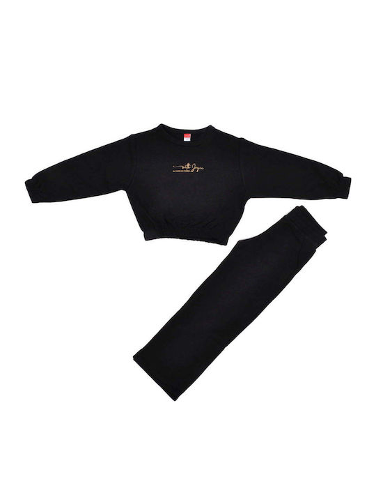 Kids Sweatpants Set Black 2pcs Endless