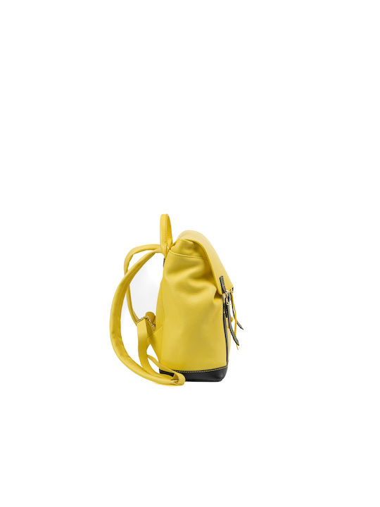 The Dust Company Leather Women's Bag Backpack Yellow