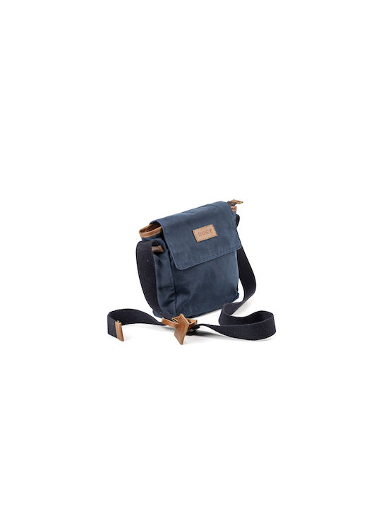 The Dust Company Leather Men's Bag Messenger Blue Mod314FUSABLUE