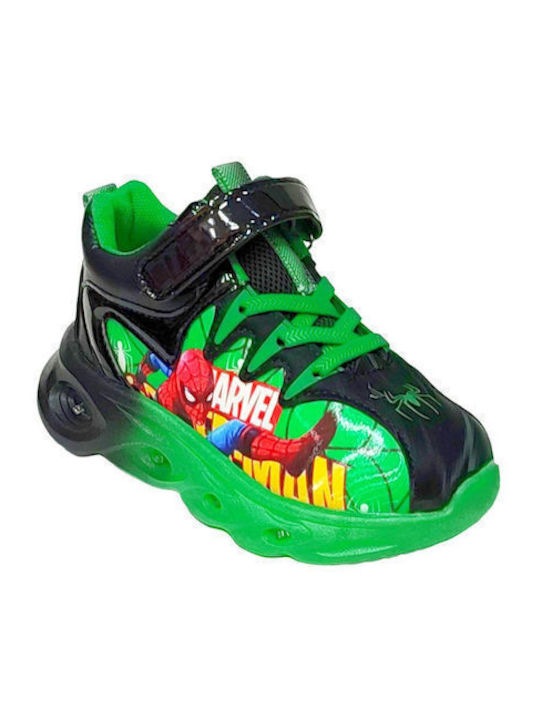 Atlanta Kids Sneakers with Lights Green