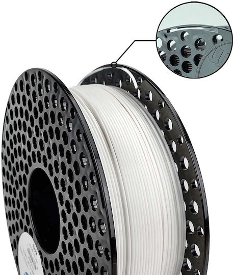 Azurefilm PLA 3D Drucker Filament 1,75mm Weiß 1kg 1 Stück Spule