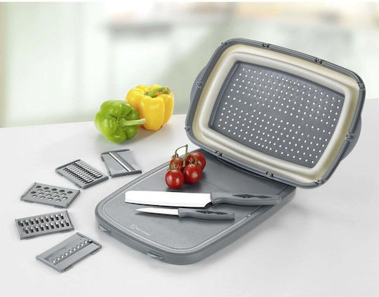 Wenko Rectangular Plastic Chopping Board Set Multicolour 24x34cm