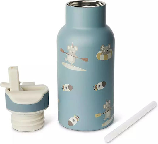 Nuuroo Juno Kids Water Bottle Thermos Stainless Steel Light Blue 350ml