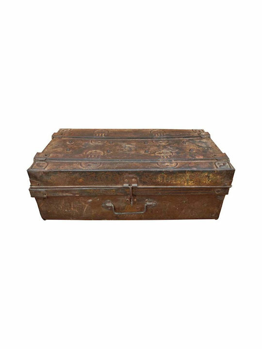 Decorative Trunk Alexandra House Living Brown Iron Craft Style 38 X 26 X 68 Cm