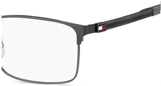Tommy Hilfiger Bărbați Metalic Rame Ochelari Argintiu TH2139 R80