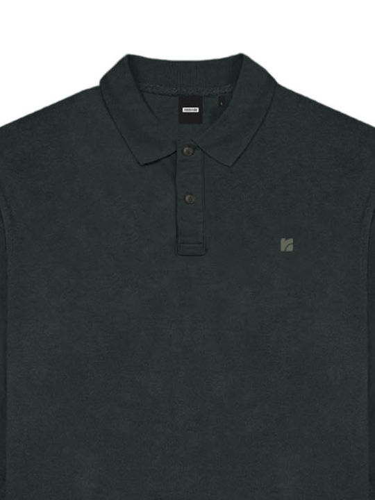 Rebase Men's Long Sleeve Blouse with Buttons Forest Green